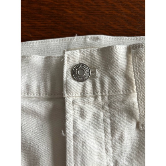 Madewell Women's Perfect Vintage Crop 27"Distressed High Rise Jean White Size 29 - Picture 2 of 14